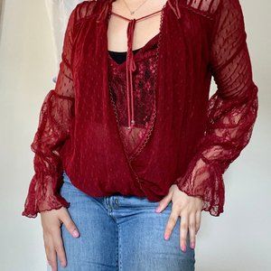 Free People Lace Blouse